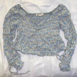 Blue floral long sleeve